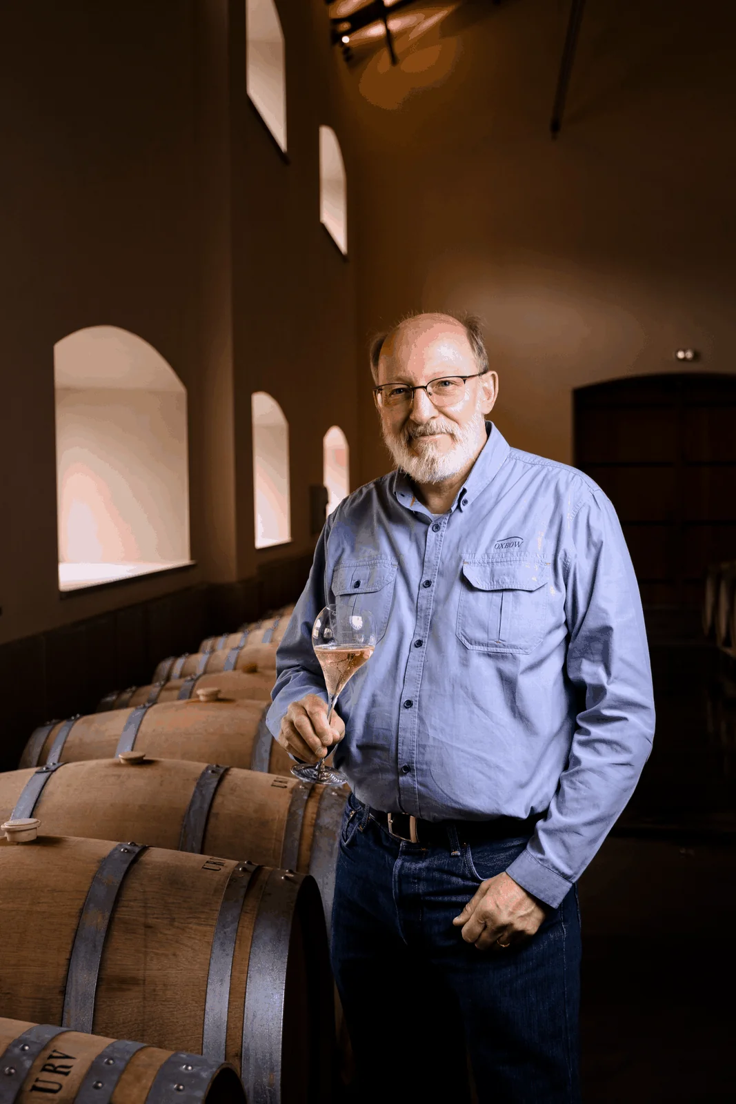 Michel Parisot, chef de cave, lors d'une dégustation